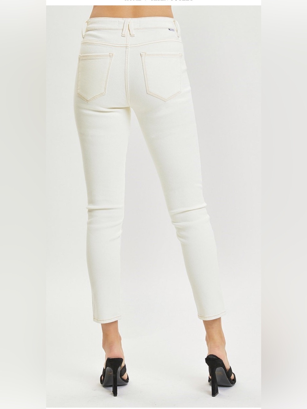 High-Rise Ivory Women's Jeans